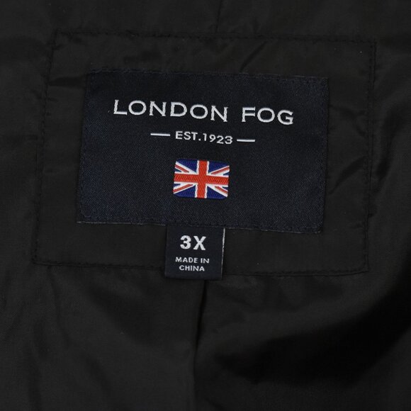 London Fog Womens Diamond Quilted Down Coat Parka Black size 3X New - Picture 10 of 13